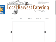 Tablet Screenshot of localharvestcatering.com